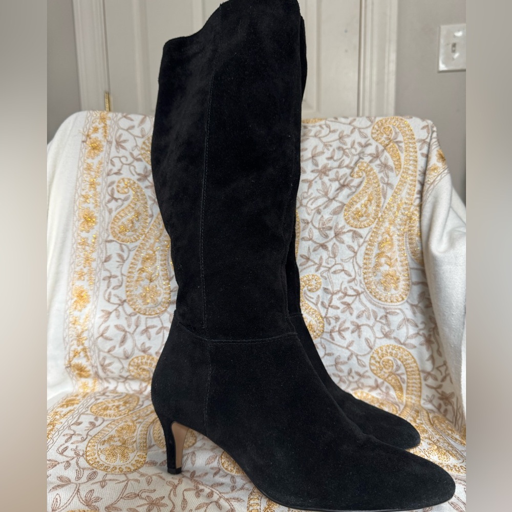 Corso Como Black Suede Heeled Boots